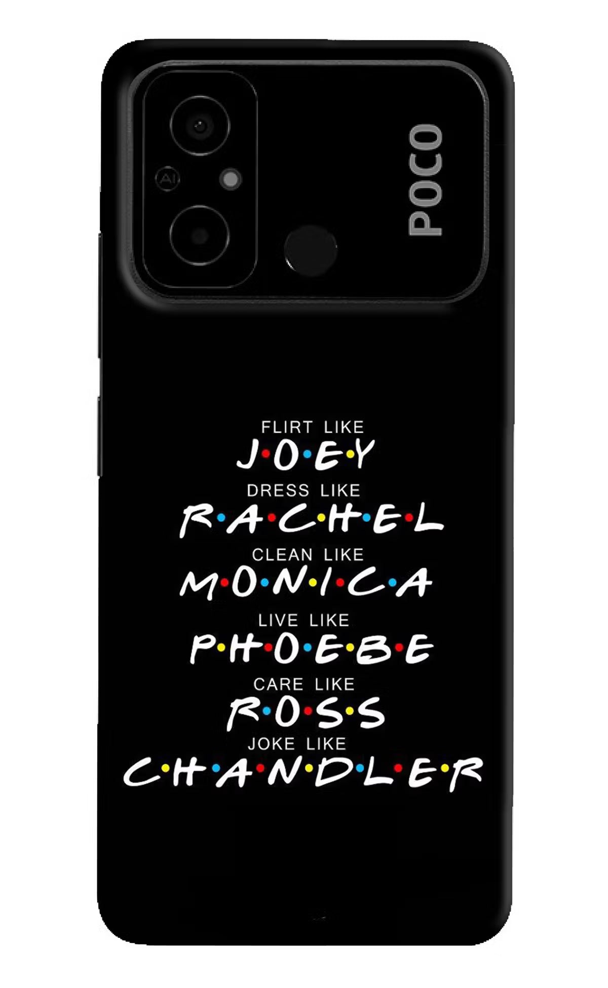 FRIENDS Character Poco C55 Hard Case Back Cover by Casekaro