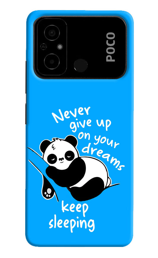 Keep Sleeping Poco C55 Hard Case Back Cover by Casekaro