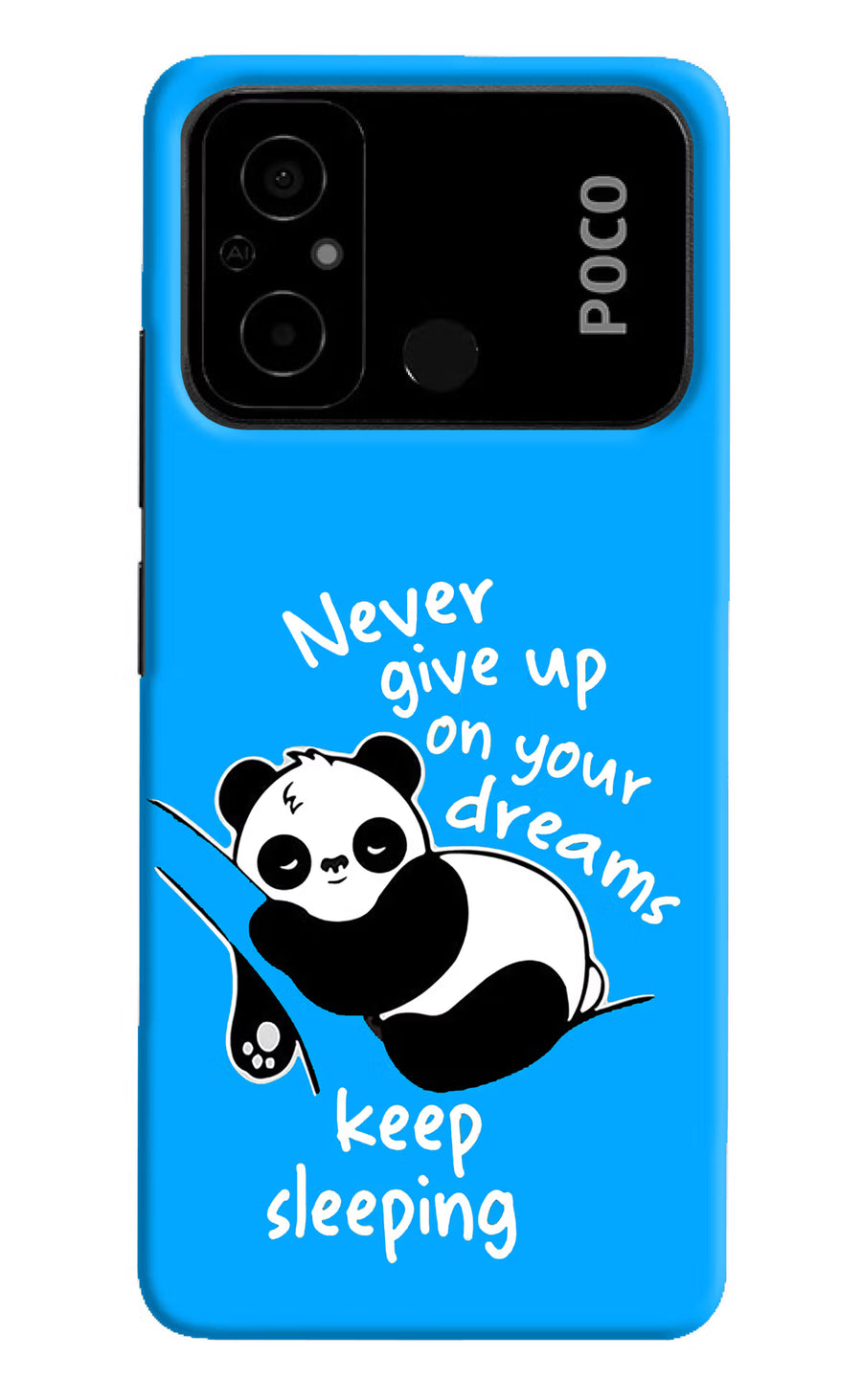 Keep Sleeping Poco C55 Back Cover, Hard case