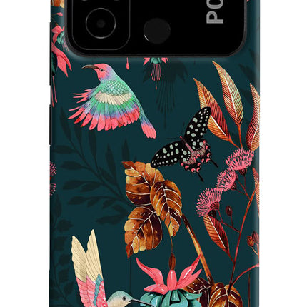 Birds Poco C55 Hard Case Back Cover by Casekaro