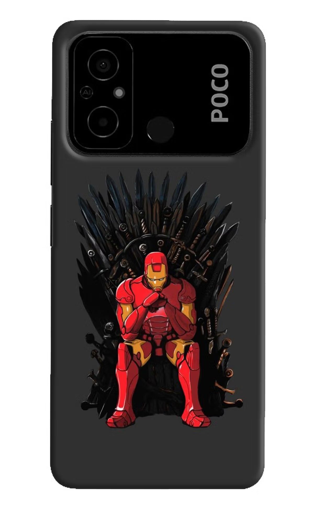 Ironman Throne Poco C55 Hard Case Back Cover by Casekaro