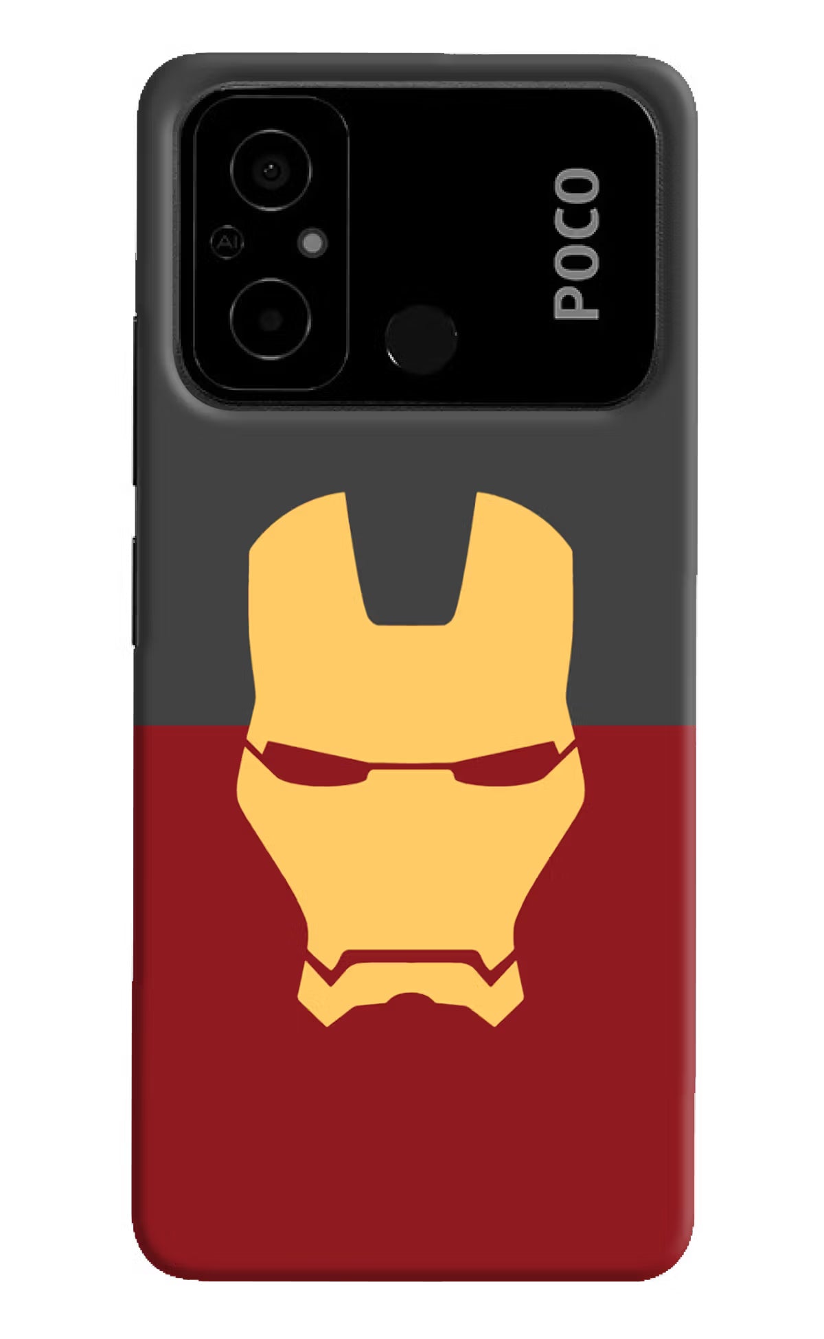Ironman Poco C55 Hard Case Back Cover by Casekaro