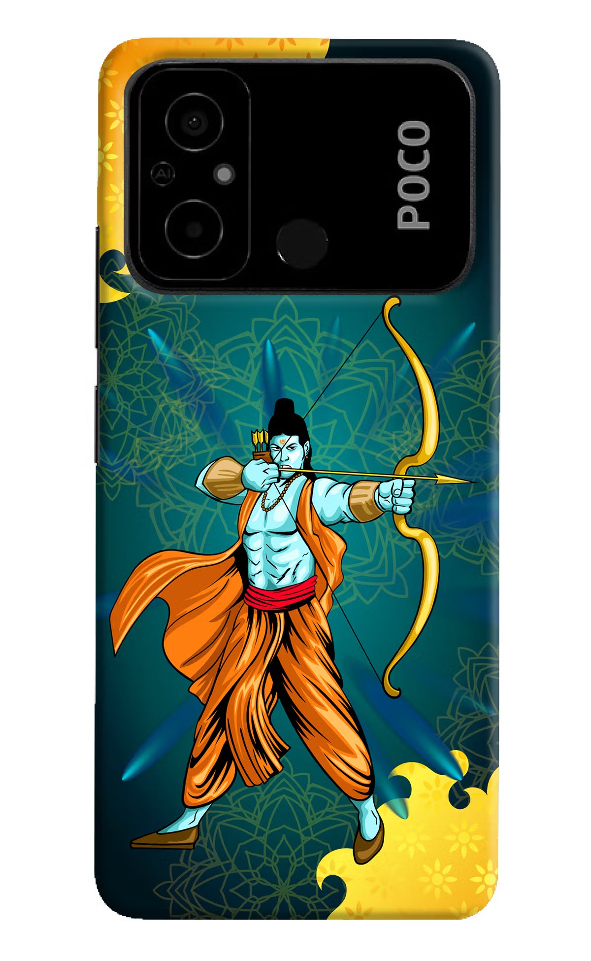 Lord Ram - 6 Poco C55 Hard Case Back Cover by Casekaro
