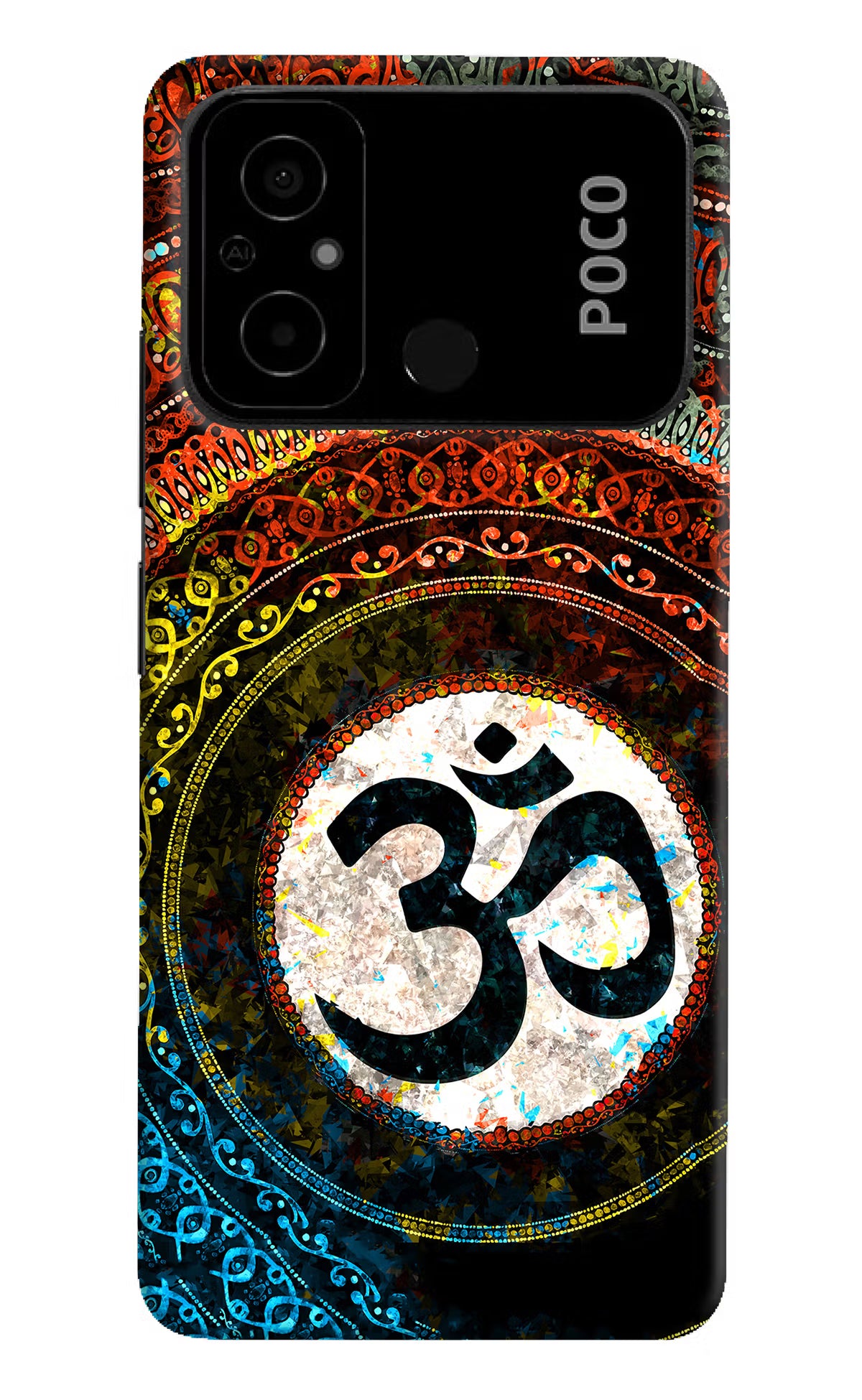Om Cultural Poco C55 Hard Case Back Cover by Casekaro