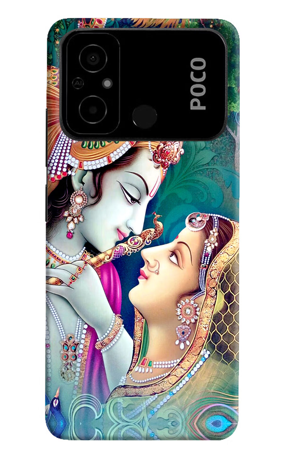 Lord Radha Krishna Poco C55 Back Cover, Hard case