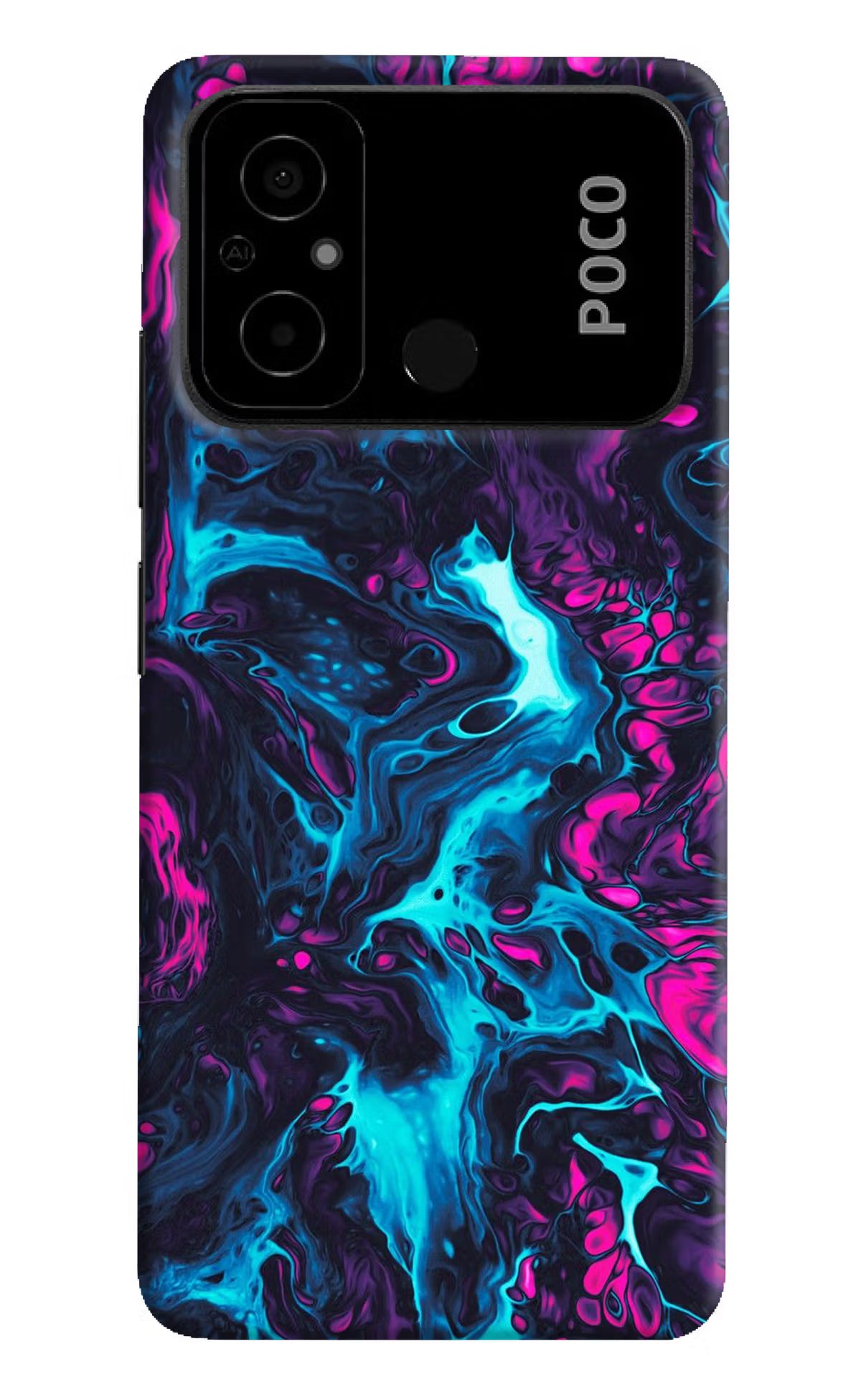 Abstract Poco C55 Hard Case Back Cover by Casekaro