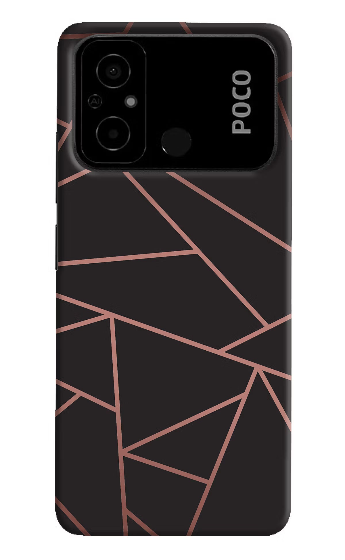 Geometric Pattern Poco C55 Hard Case Back Cover by Casekaro
