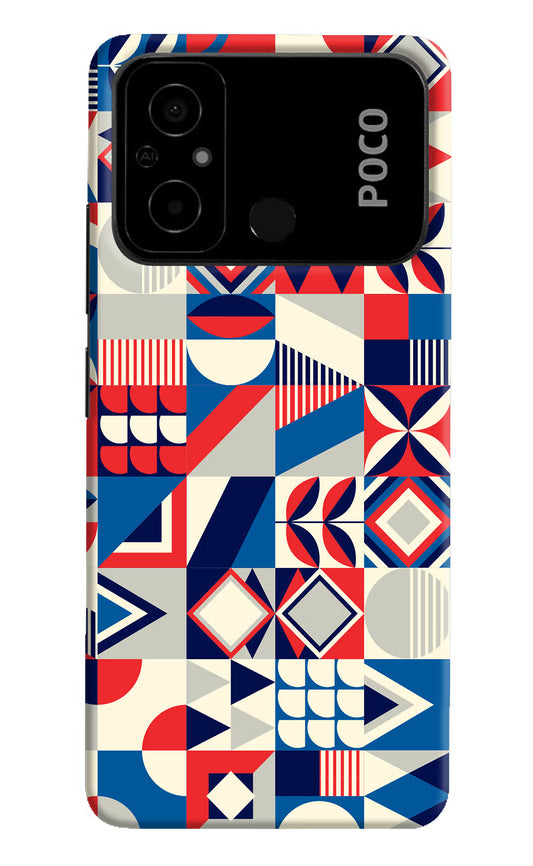 Colorful Pattern Poco C55 Hard Case Back Cover by Casekaro