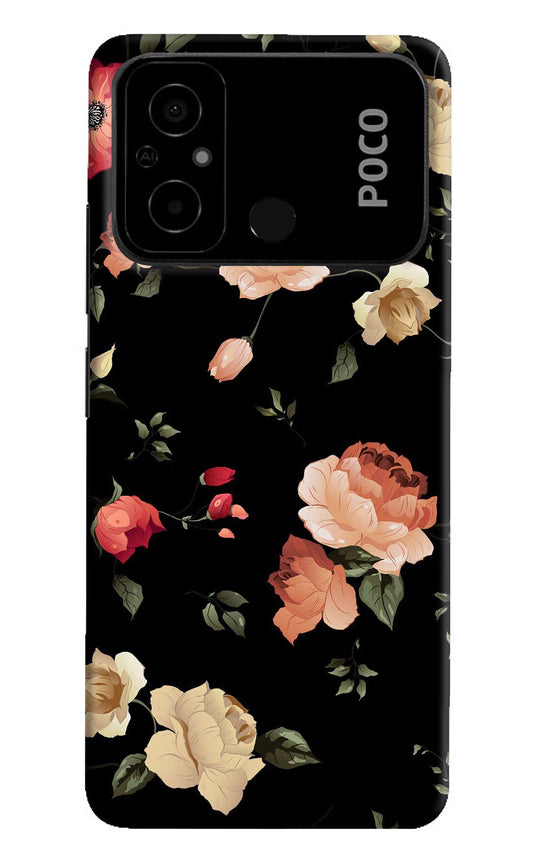 Flowers Poco C55 Hard Case Back Cover by Casekaro