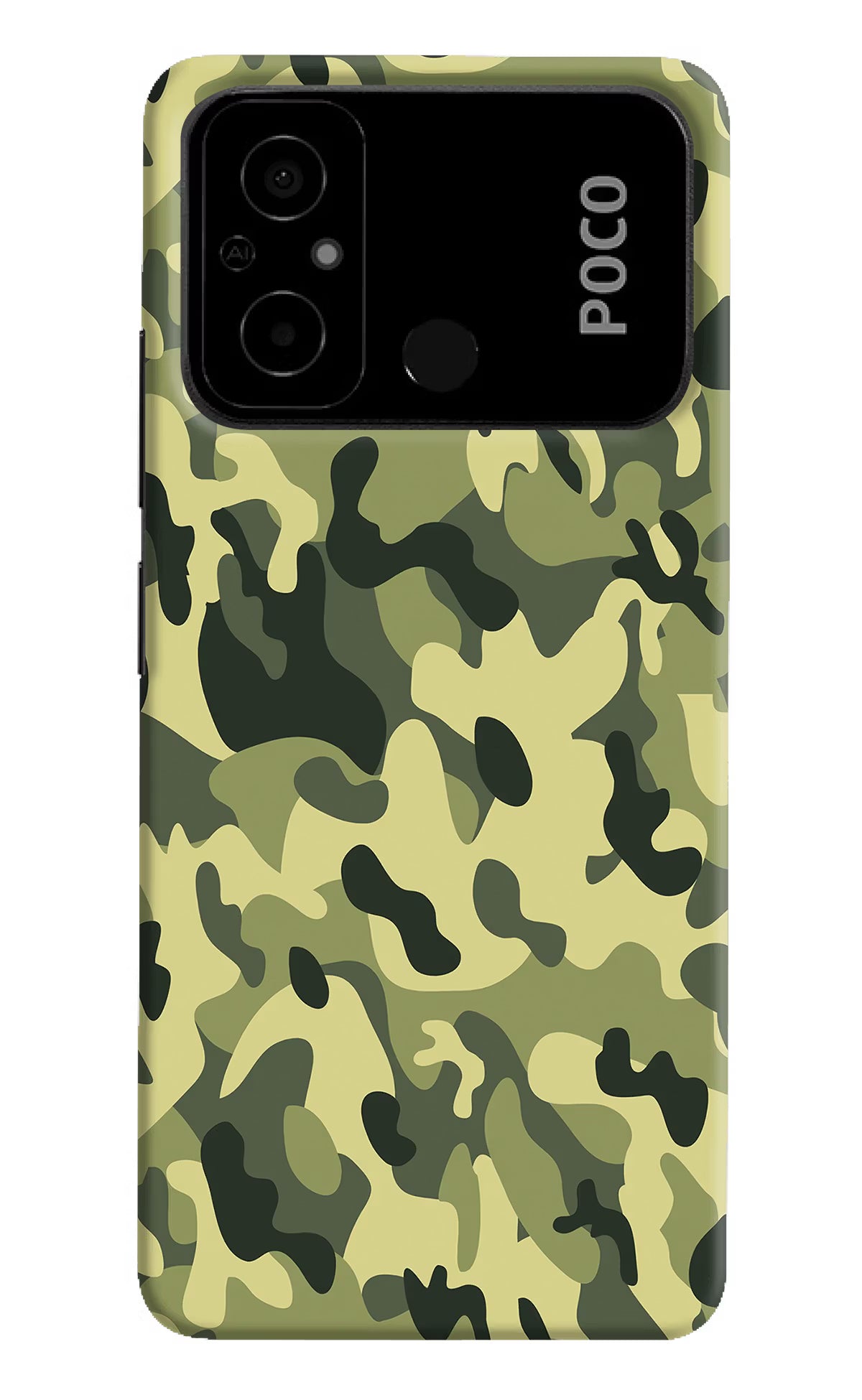 Camouflage Poco C55 Hard Case Back Cover by Casekaro