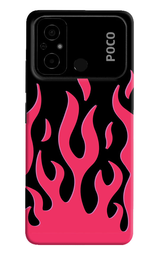 Fire Flames Poco C55 Hard Case Back Cover by Casekaro