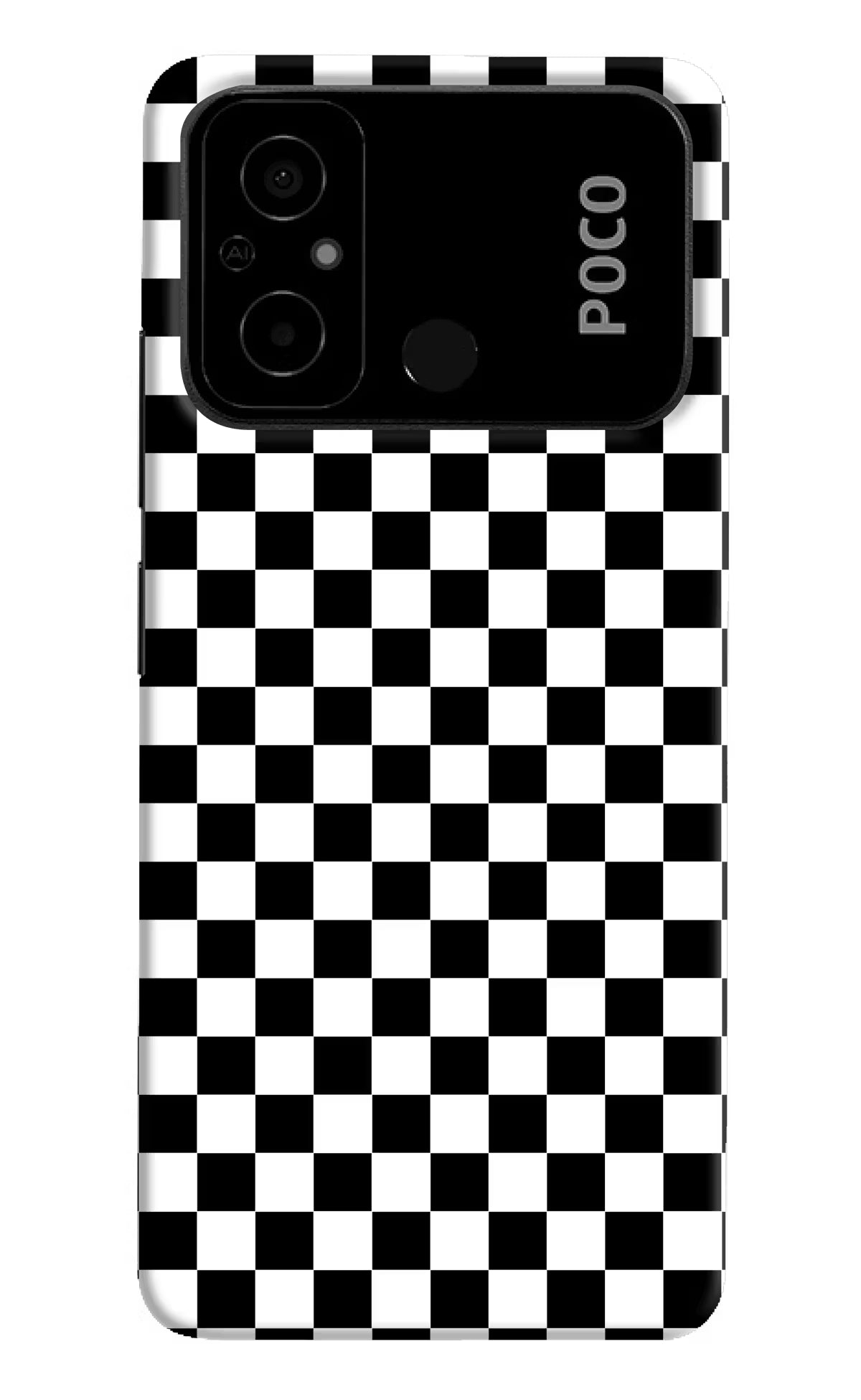 Chess Board Poco C55 Hard Case Back Cover by Casekaro