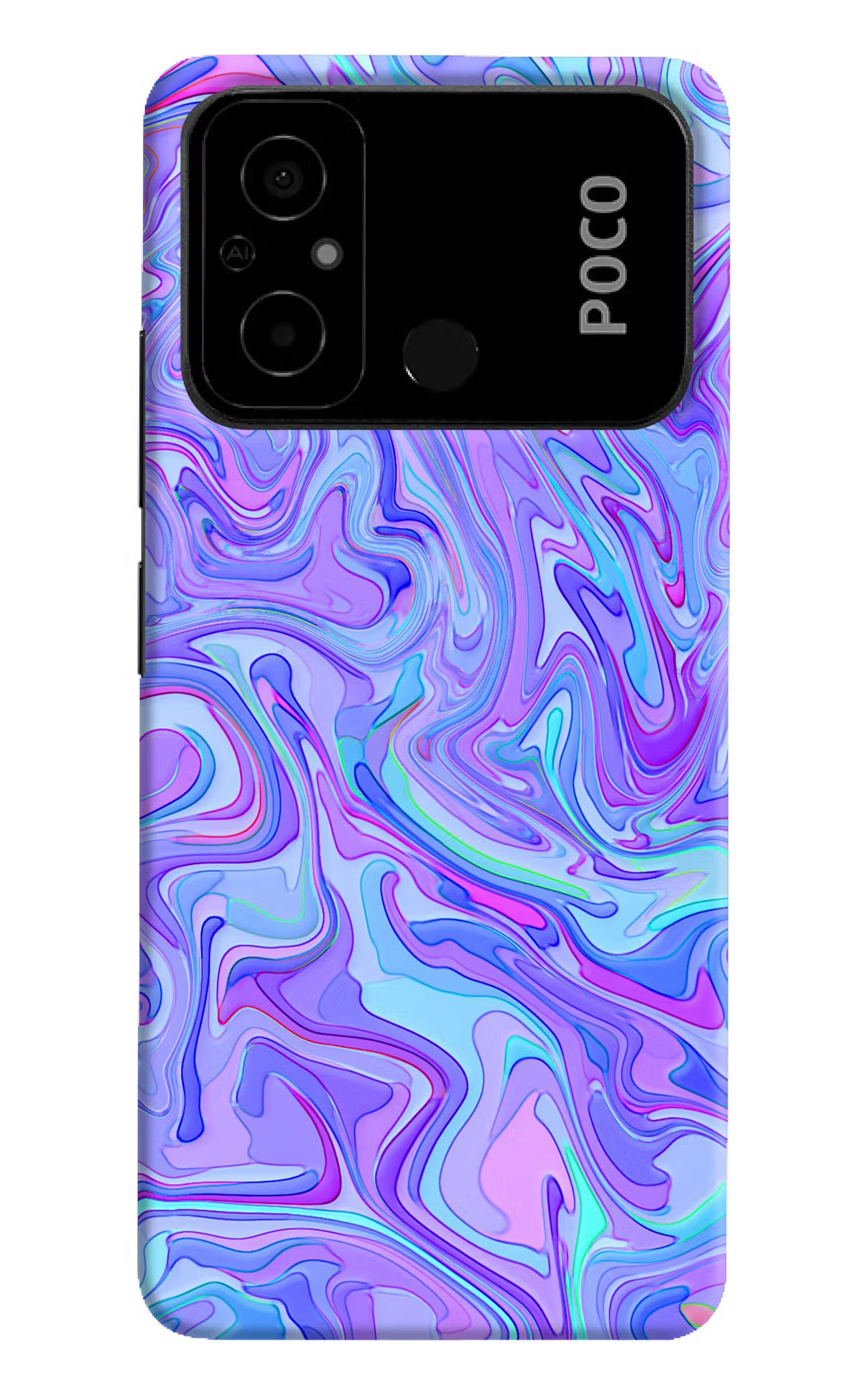 Glitter Poco C55 Hard Case Back Cover by Casekaro