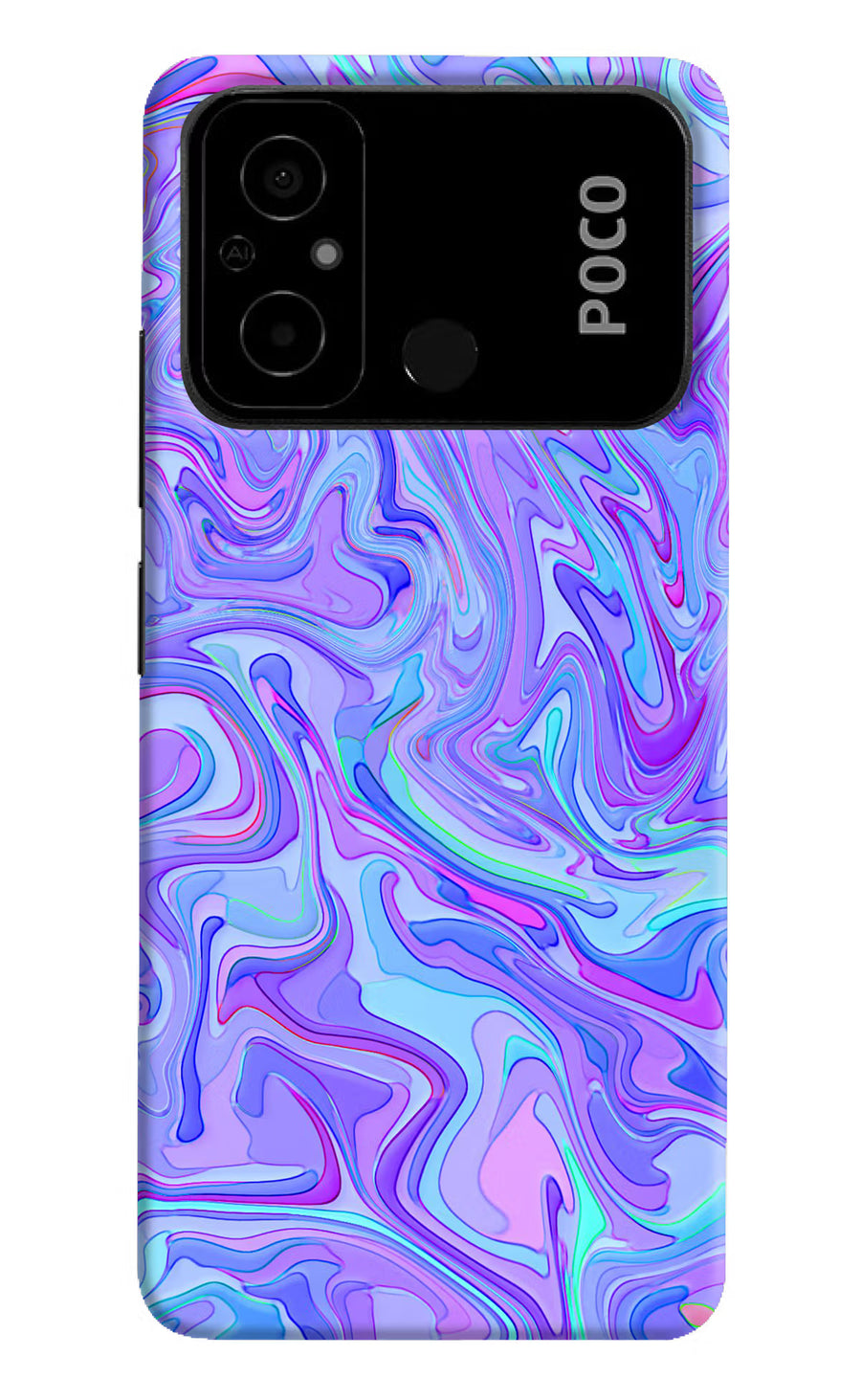 Glitter Poco C55 Back Cover, Hard case
