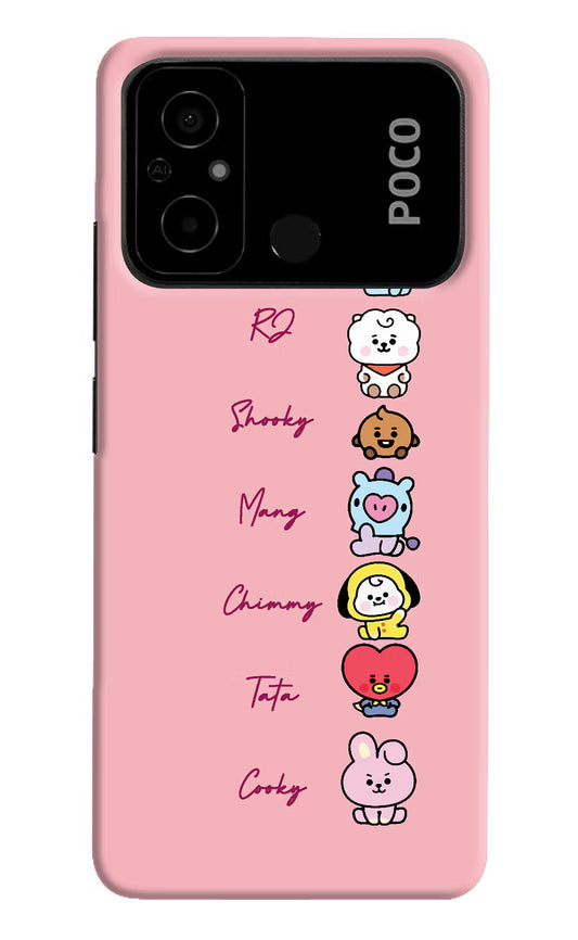 BTS names Poco C55 Hard Case Back Cover by Casekaro