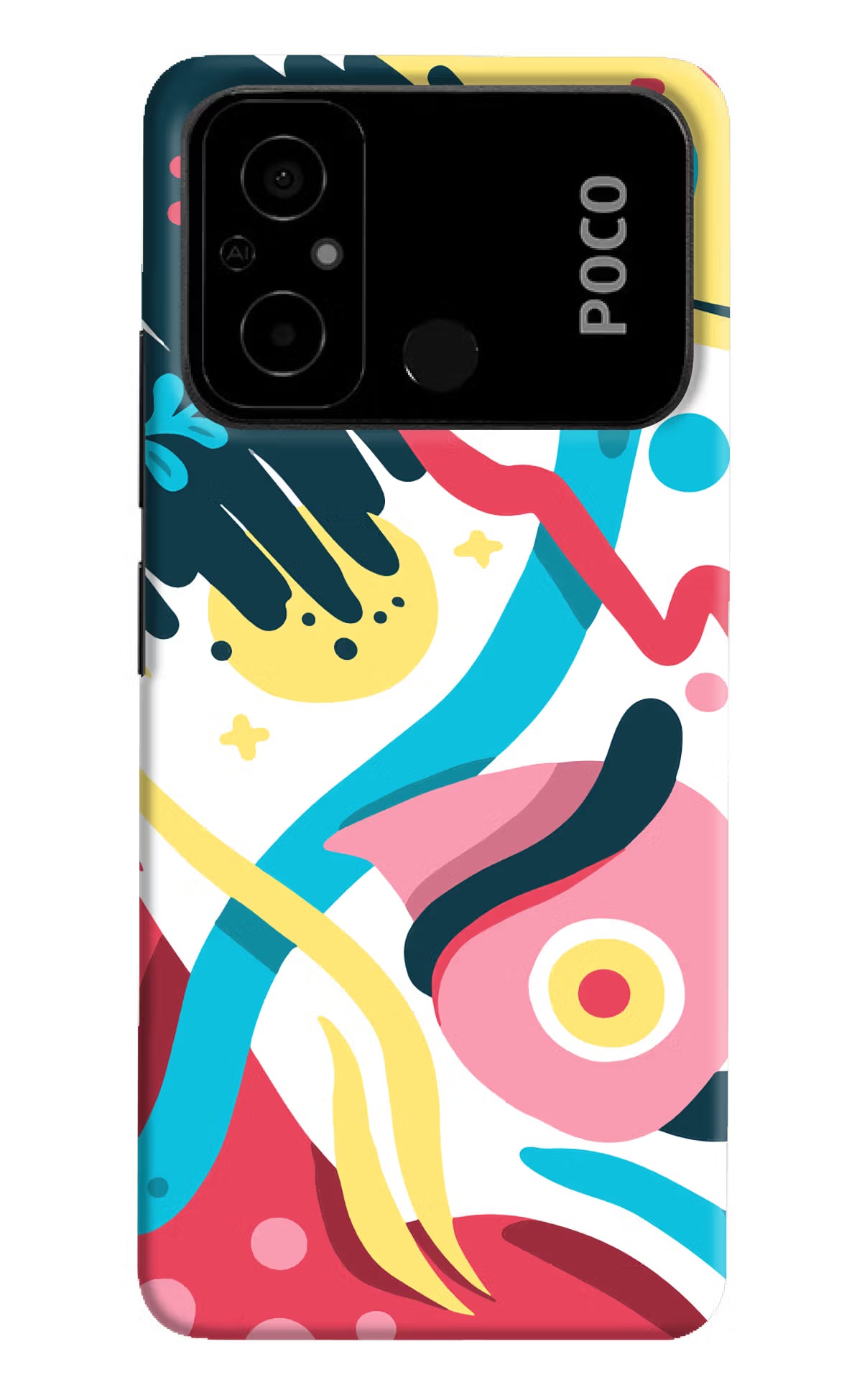 Trippy Poco C55 Hard Case Back Cover by Casekaro