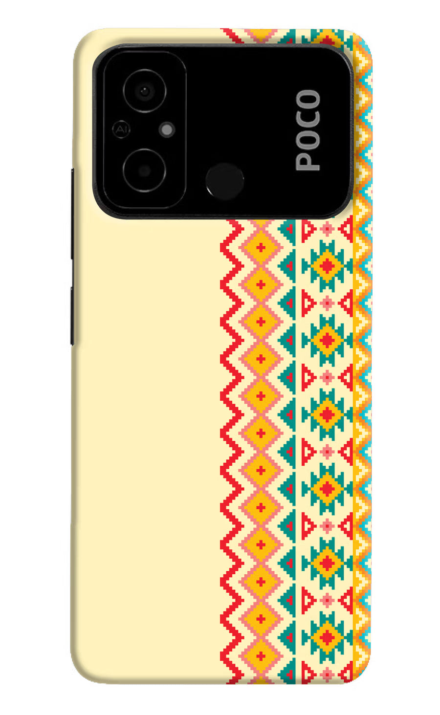 Ethnic Seamless Poco C55 Back Cover, Hard case