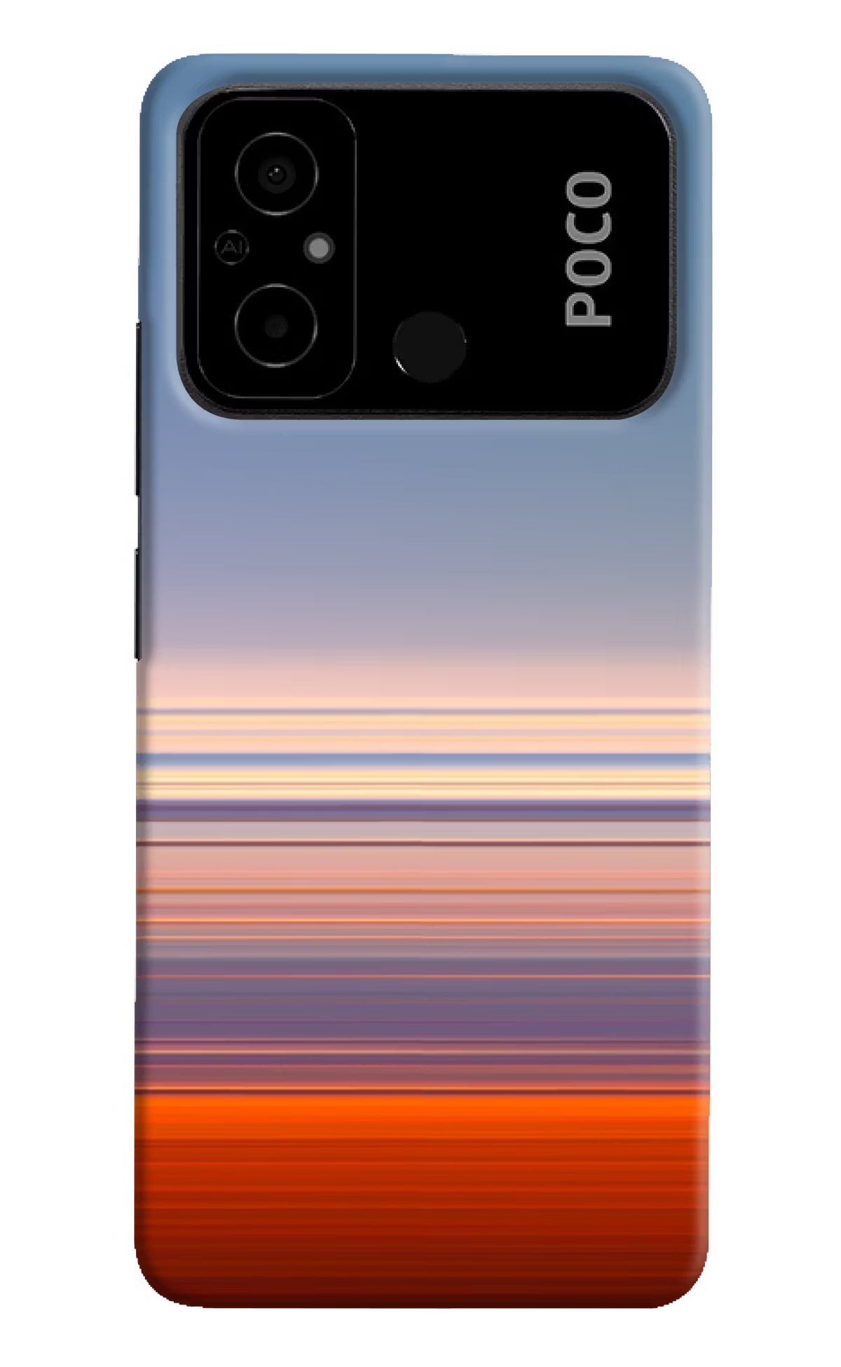 Morning Colors Poco C55 Hard Case Back Cover by Casekaro