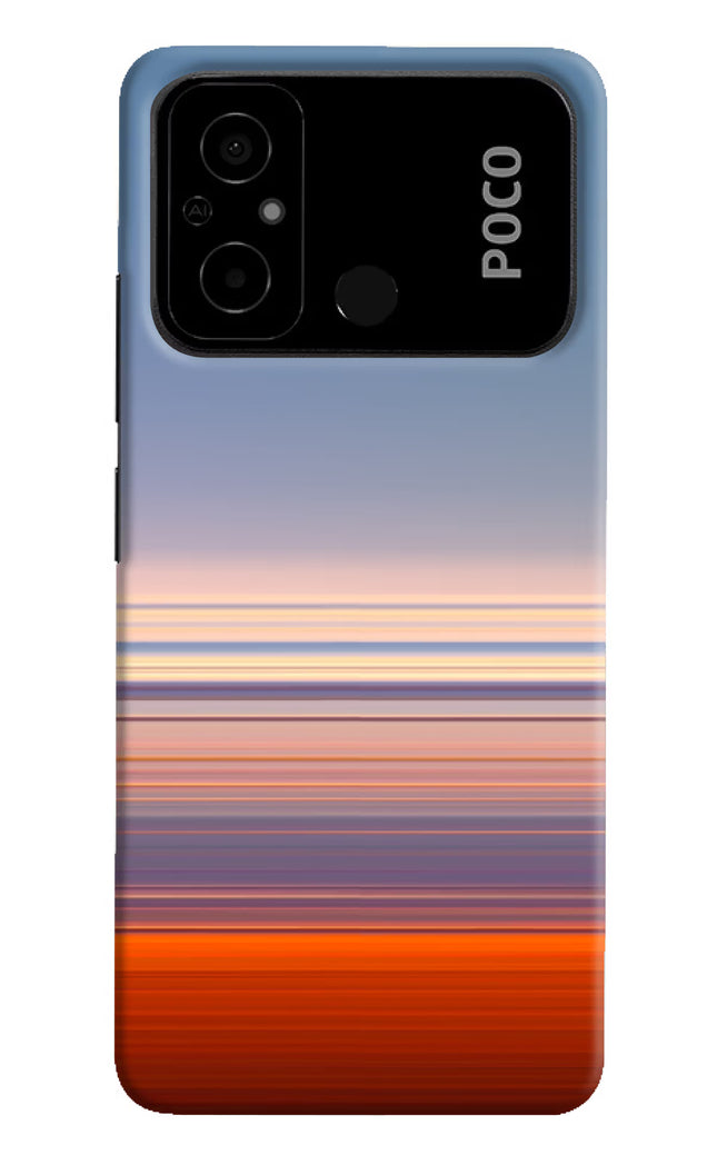 Morning Colors Poco C55 Hard Case Back Cover by Casekaro
