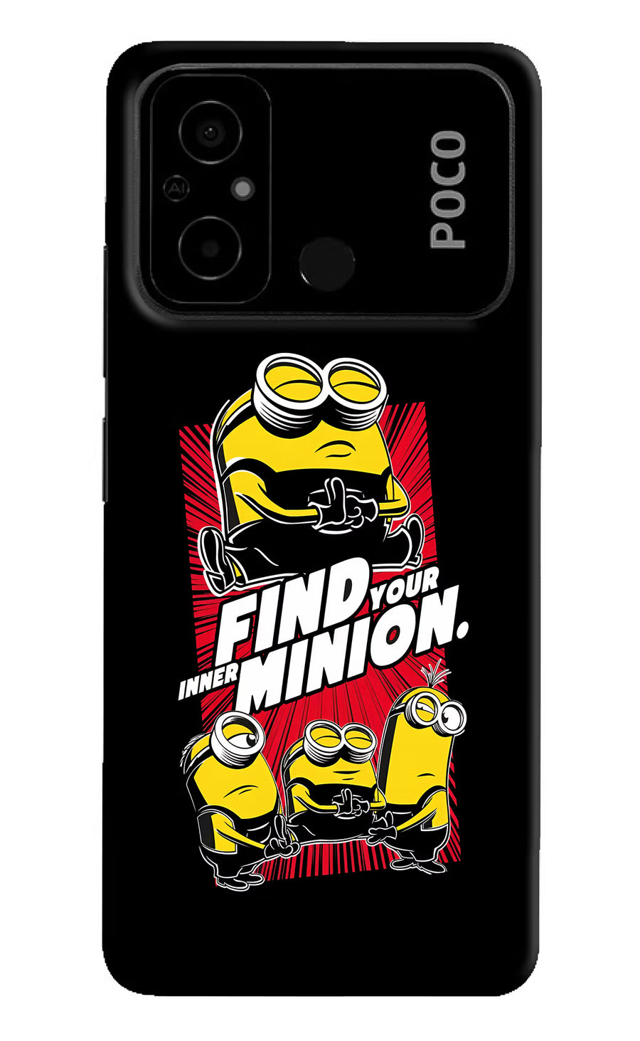 Find your inner Minion Poco C55 Back Cover, Hard case