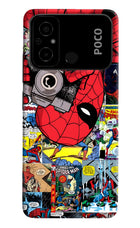 Spider Man Poco C55 Hard Case Back Cover by Casekaro