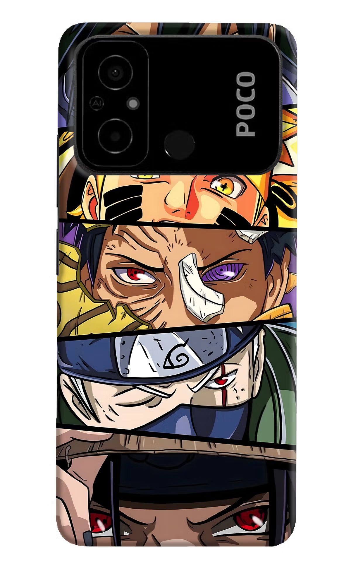 Naruto Character Poco C55 Hard Case Back Cover by Casekaro