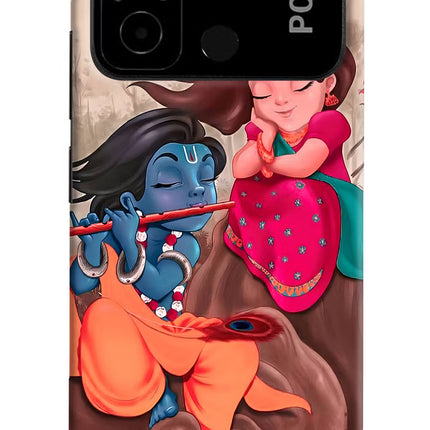 Radhe Krishna Poco C55 Hard Case Back Cover by Casekaro