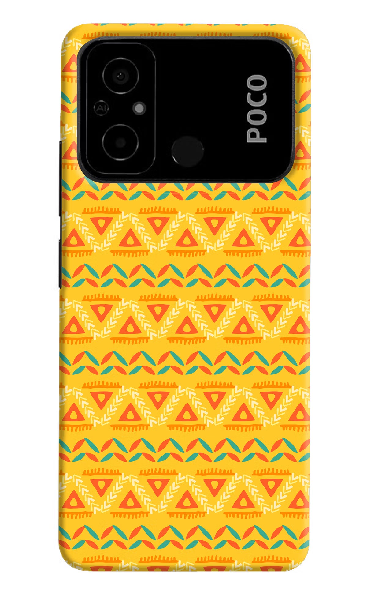 Tribal Pattern Poco C55 Hard Case Back Cover by Casekaro