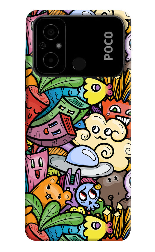 Veggie Doodle Poco C55 Hard Case Back Cover by Casekaro