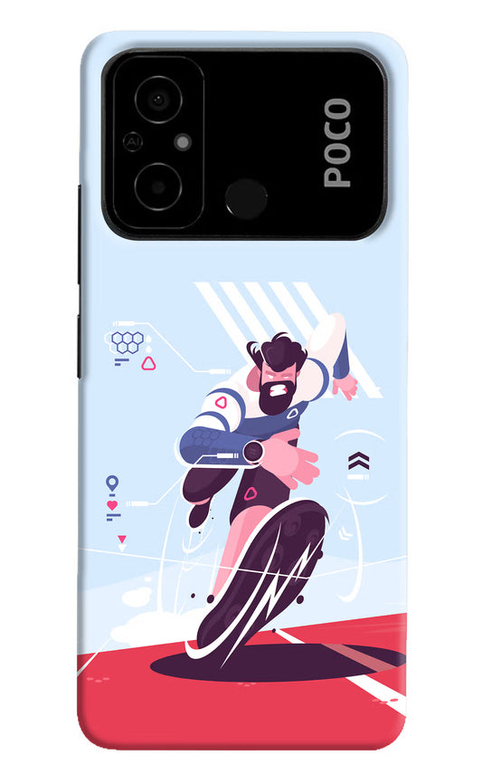 Run Pro Poco C55 Hard Case Back Cover by Casekaro