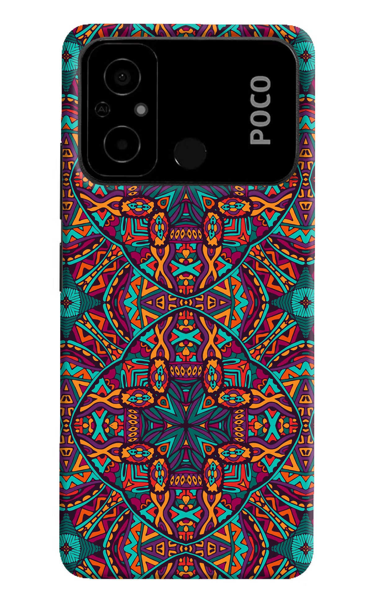 Colour Mandala Poco C55 Hard Case Back Cover by Casekaro