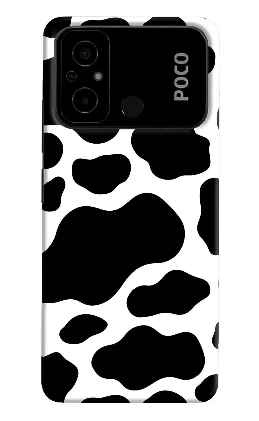 Cow Spots Poco C55 Back Cover, Hard case