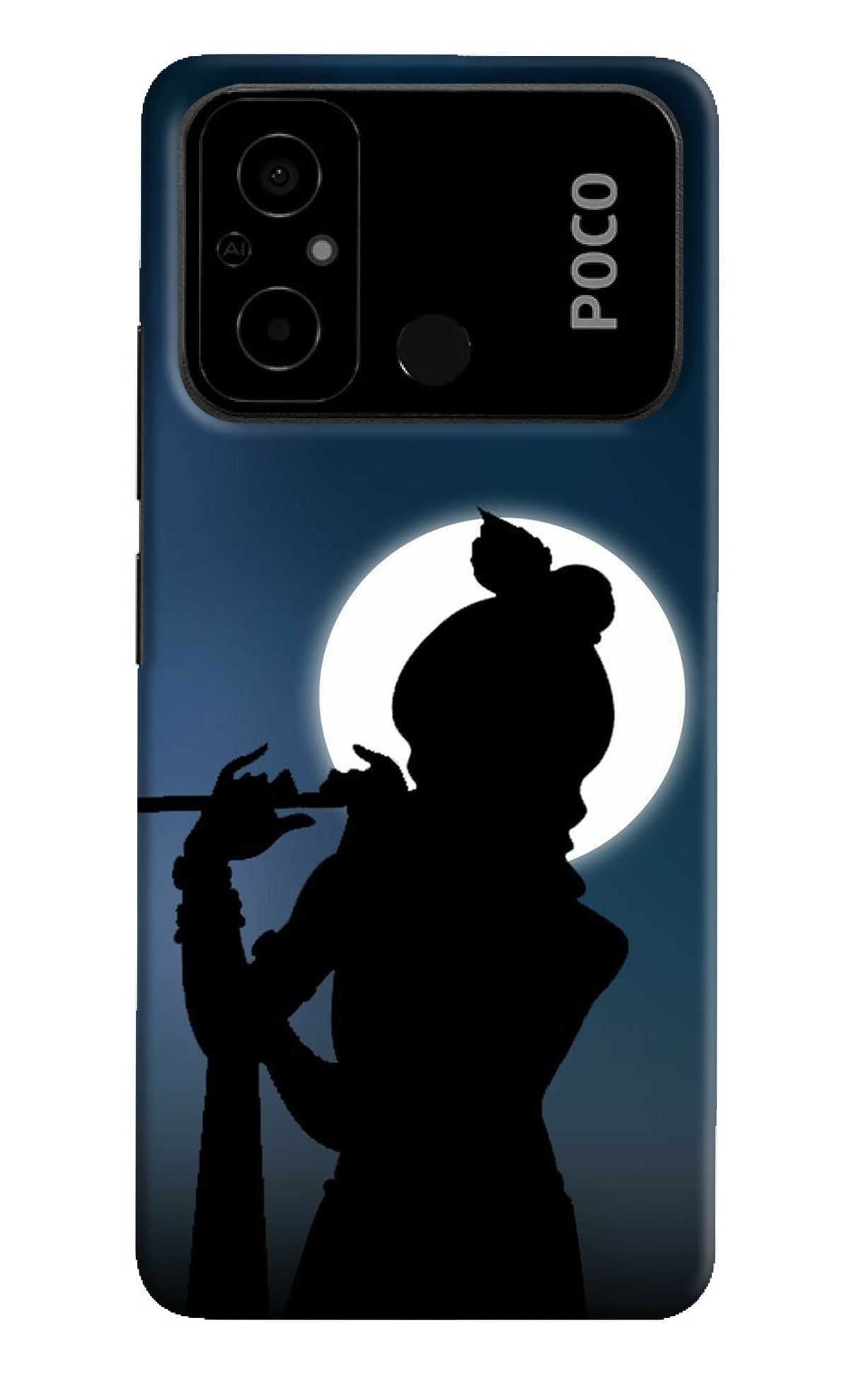 Shri Krishna Silhouette Poco C55 Back Cover