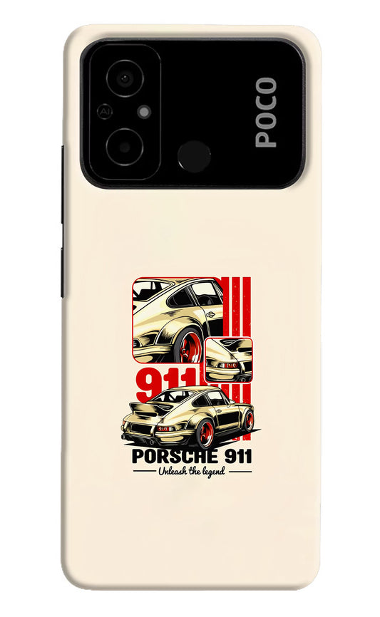 Classic Porsche 911 Poco C55 Hard Case Back Cover by Casekaro