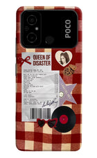 Queen of Disaster Poco C55 Hard Case Back Cover by Casekaro