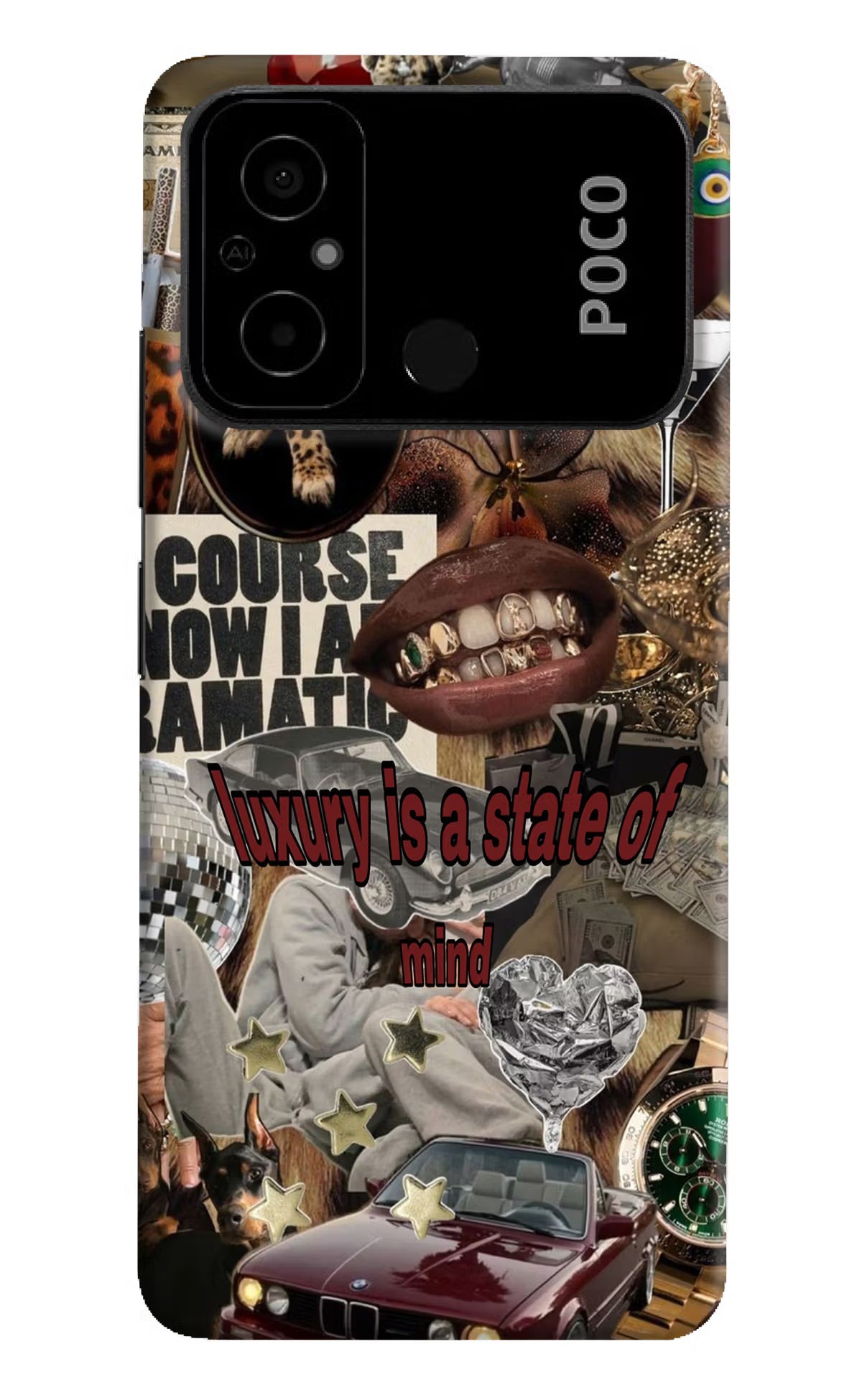 Luxury Poco C55 Hard Case Back Cover by Casekaro