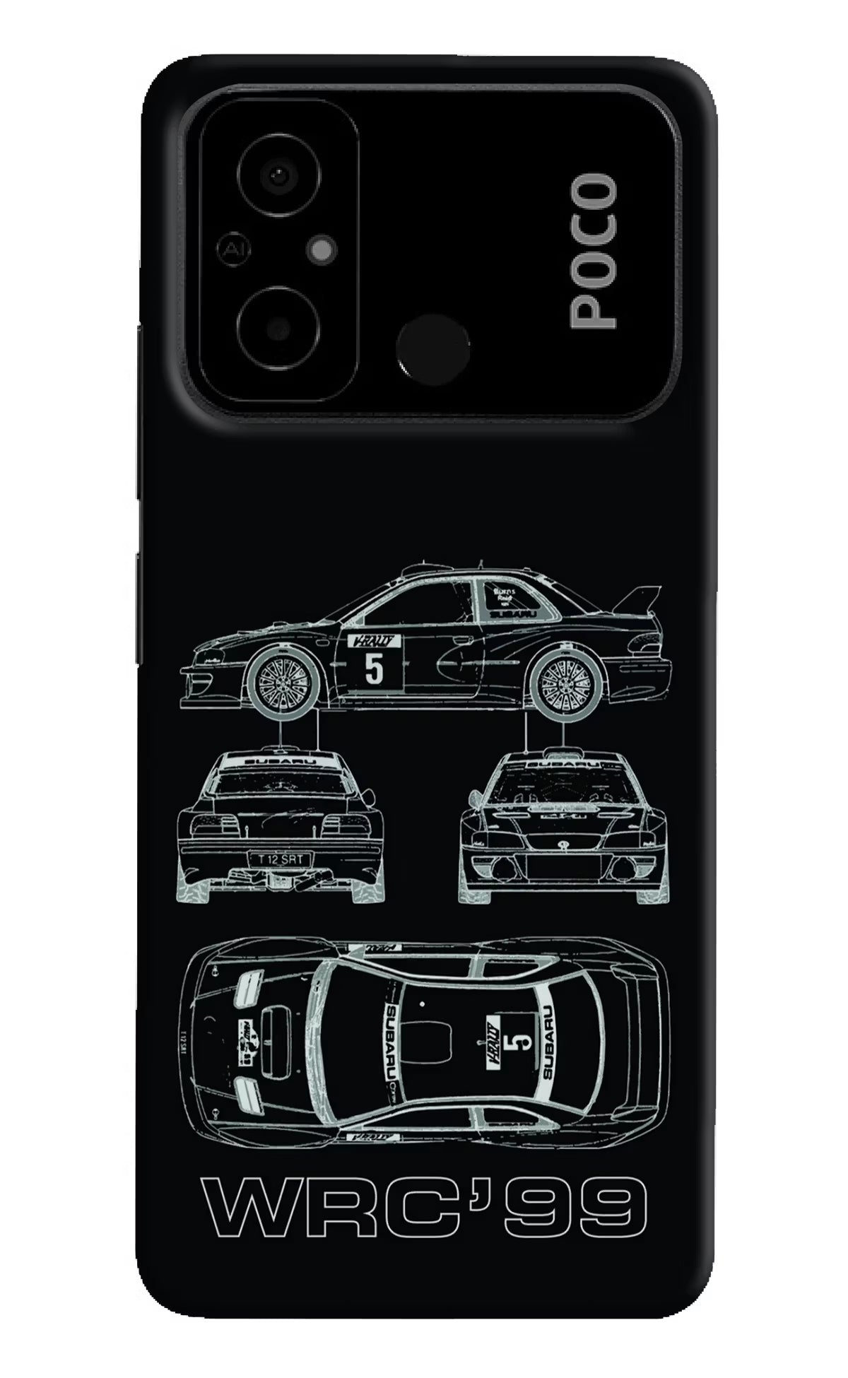 WRC'99 Poco C55 Hard Case Back Cover by Casekaro