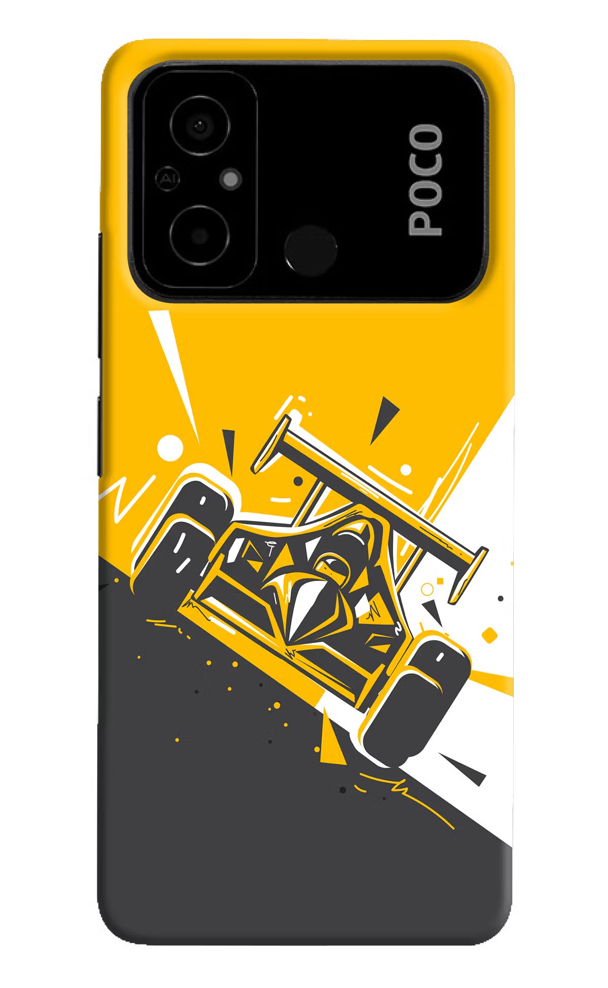 Track King Poco C55 Hard Case Back Cover by Casekaro