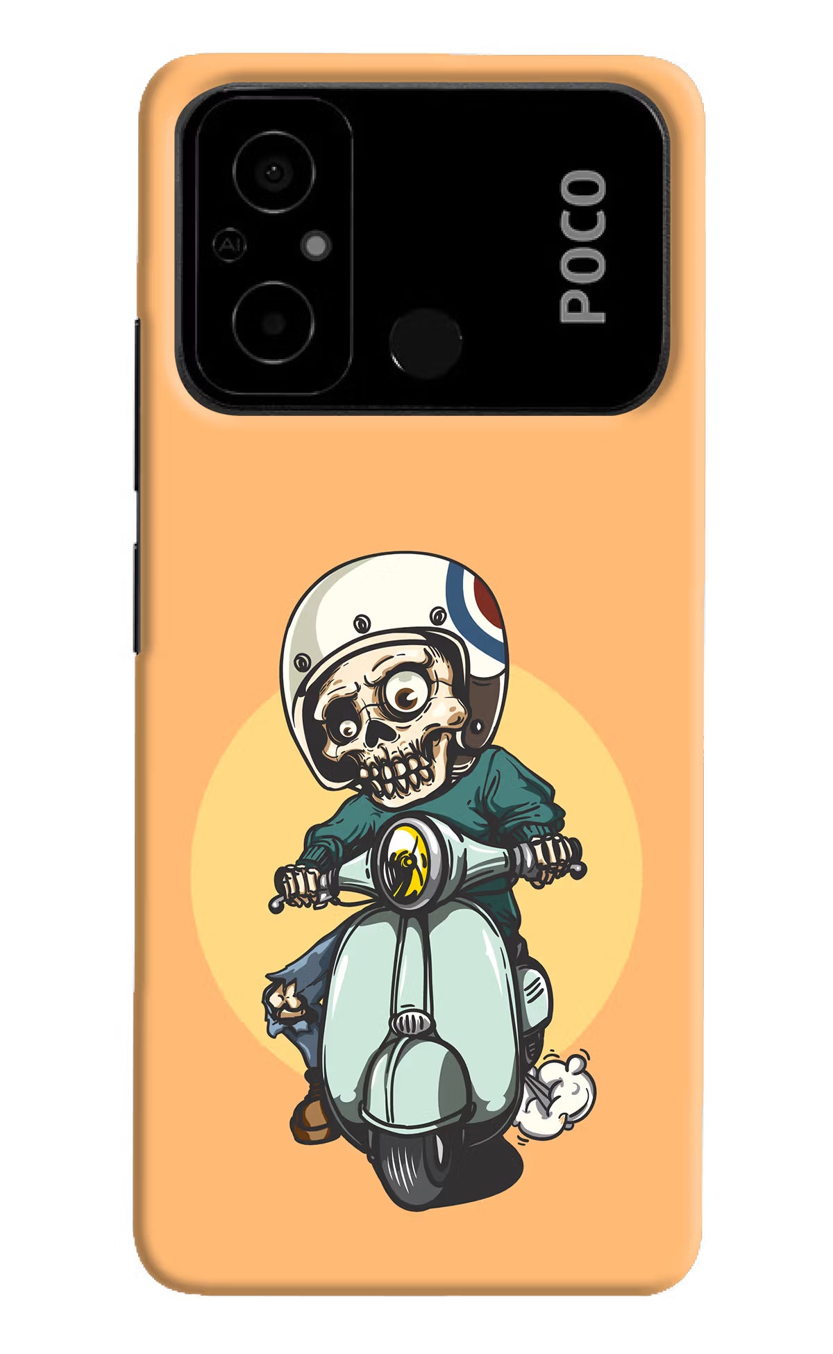 Undead Biker Poco C55 Hard Case Back Cover by Casekaro