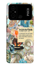 Aquarius Zodiac Poco C55 Hard Case Back Cover by Casekaro