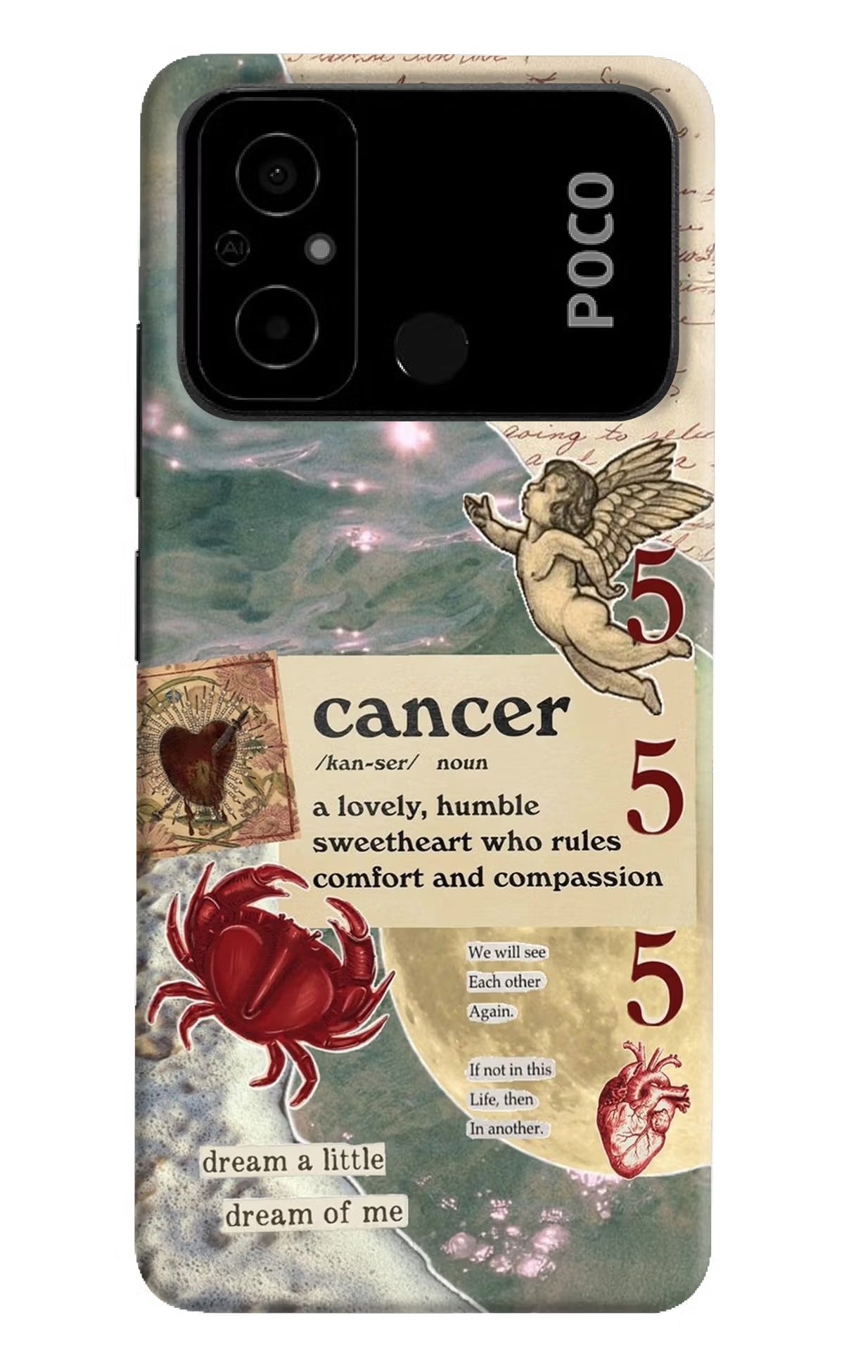 Cancer Zodiac Poco C55 Hard Case Back Cover by Casekaro