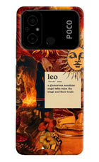 Leo Zodiac Poco C55 Hard Case Back Cover by Casekaro