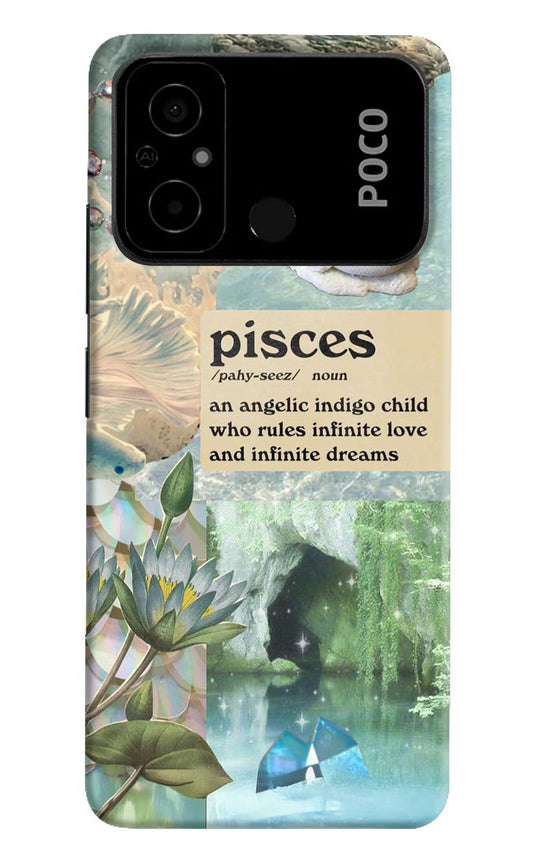 Pisces Zodiac Poco C55 Hard Case Back Cover by Casekaro