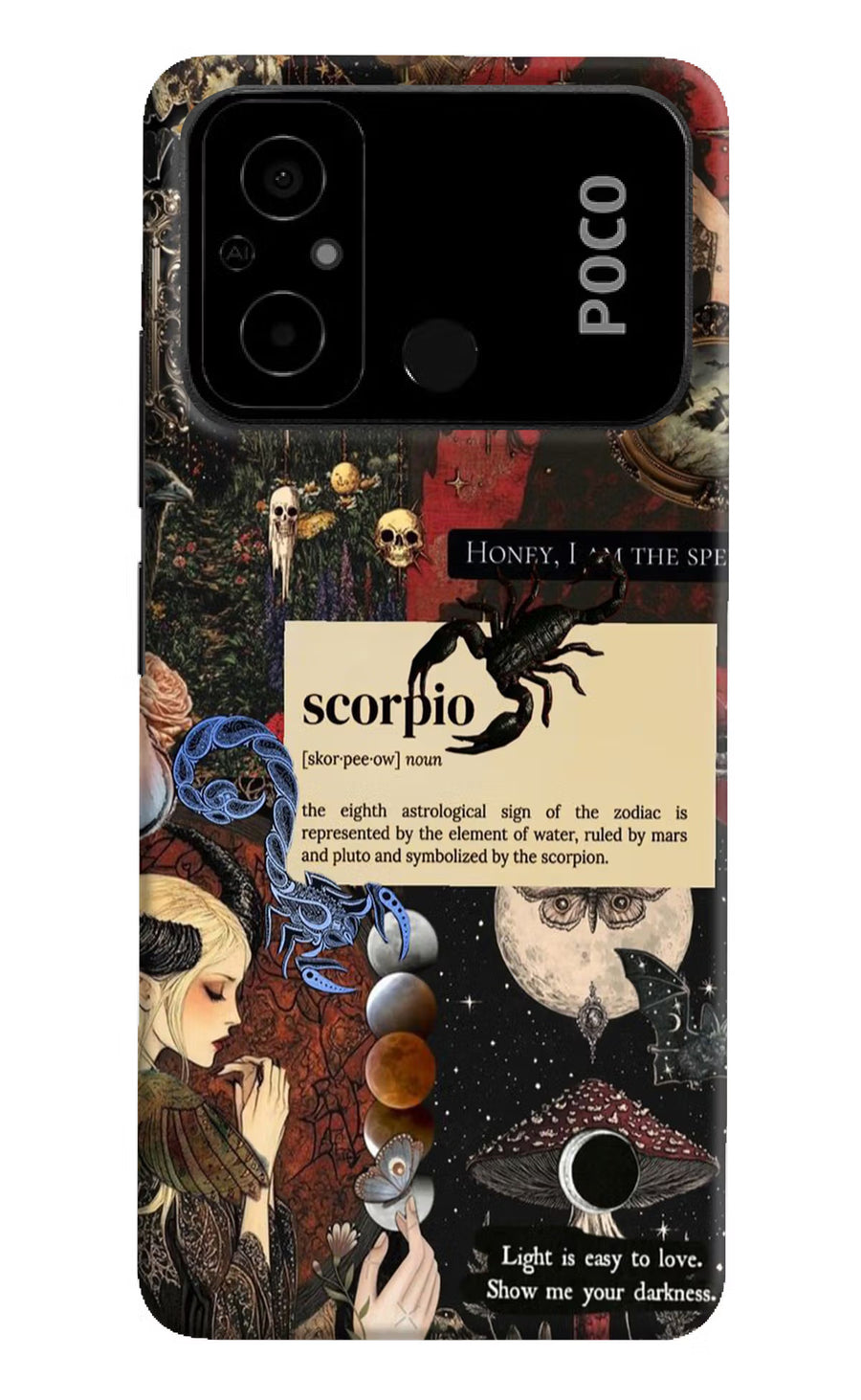 Scorpio Zodiac Poco C55 Back Cover, Hard case