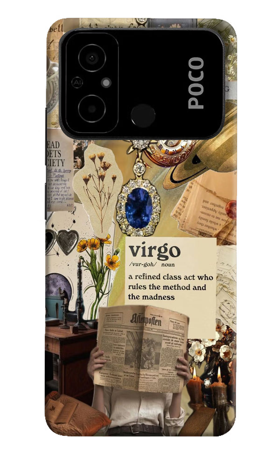 Virgo Zodiac Poco C55 Back Cover, Hard case