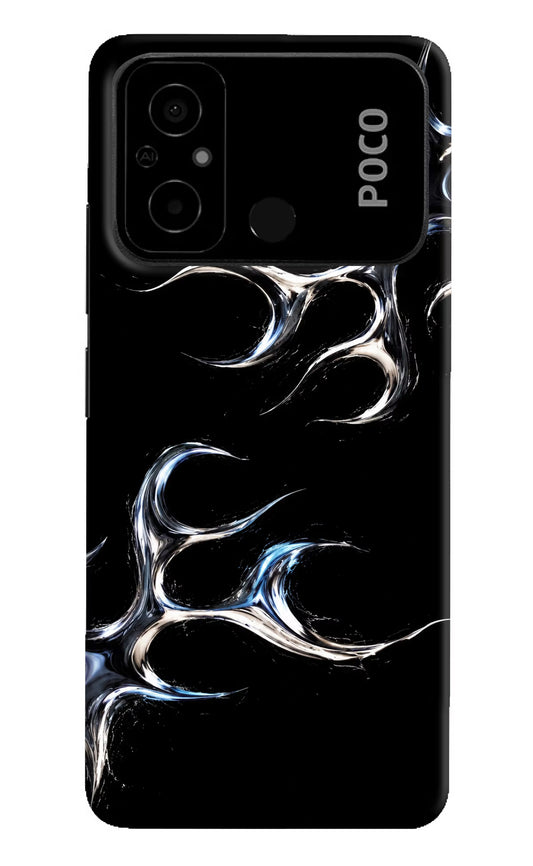 Chrome Tribal Poco C55 Hard Case Back Cover by Casekaro