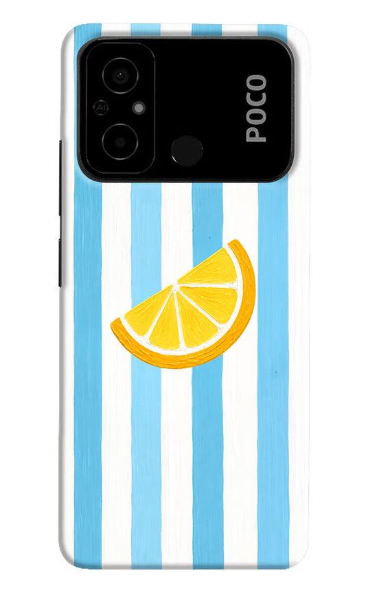 Summer Lemon Poco C55 Hard Case Back Cover by Casekaro