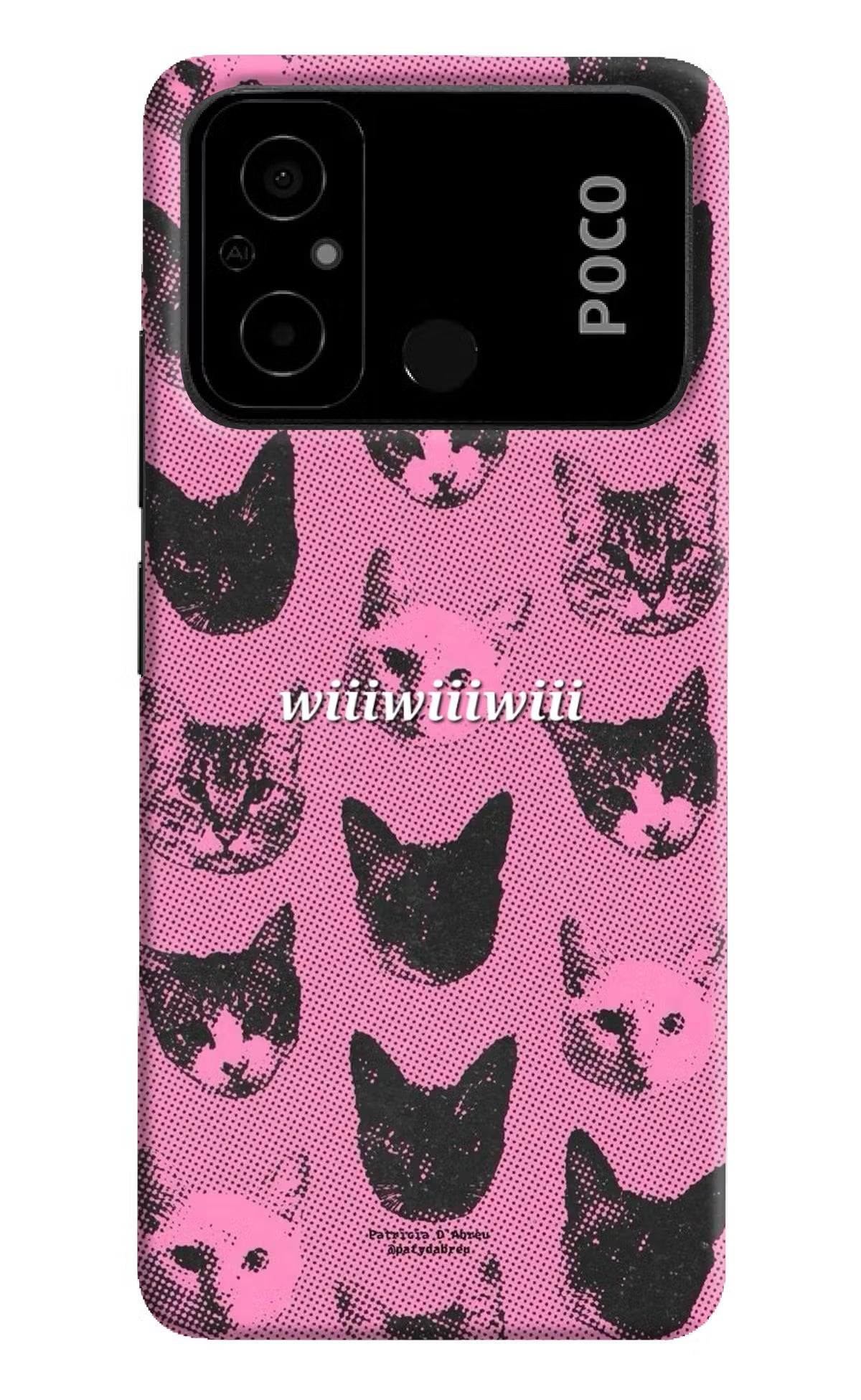 Pink Cats Poco C55 Back Cover