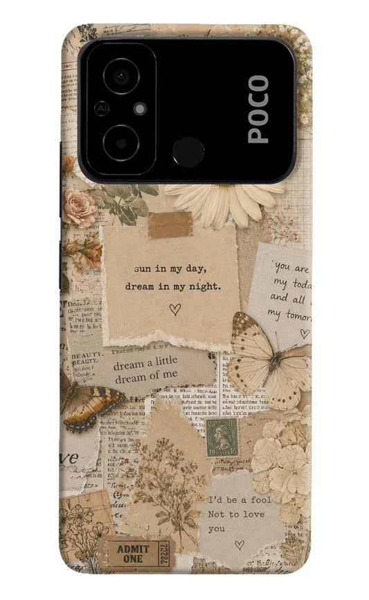 Vintage case Poco C55 Back Cover