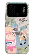 Studio Ghibli Poco C55 Hard Case Back Cover by Casekaro